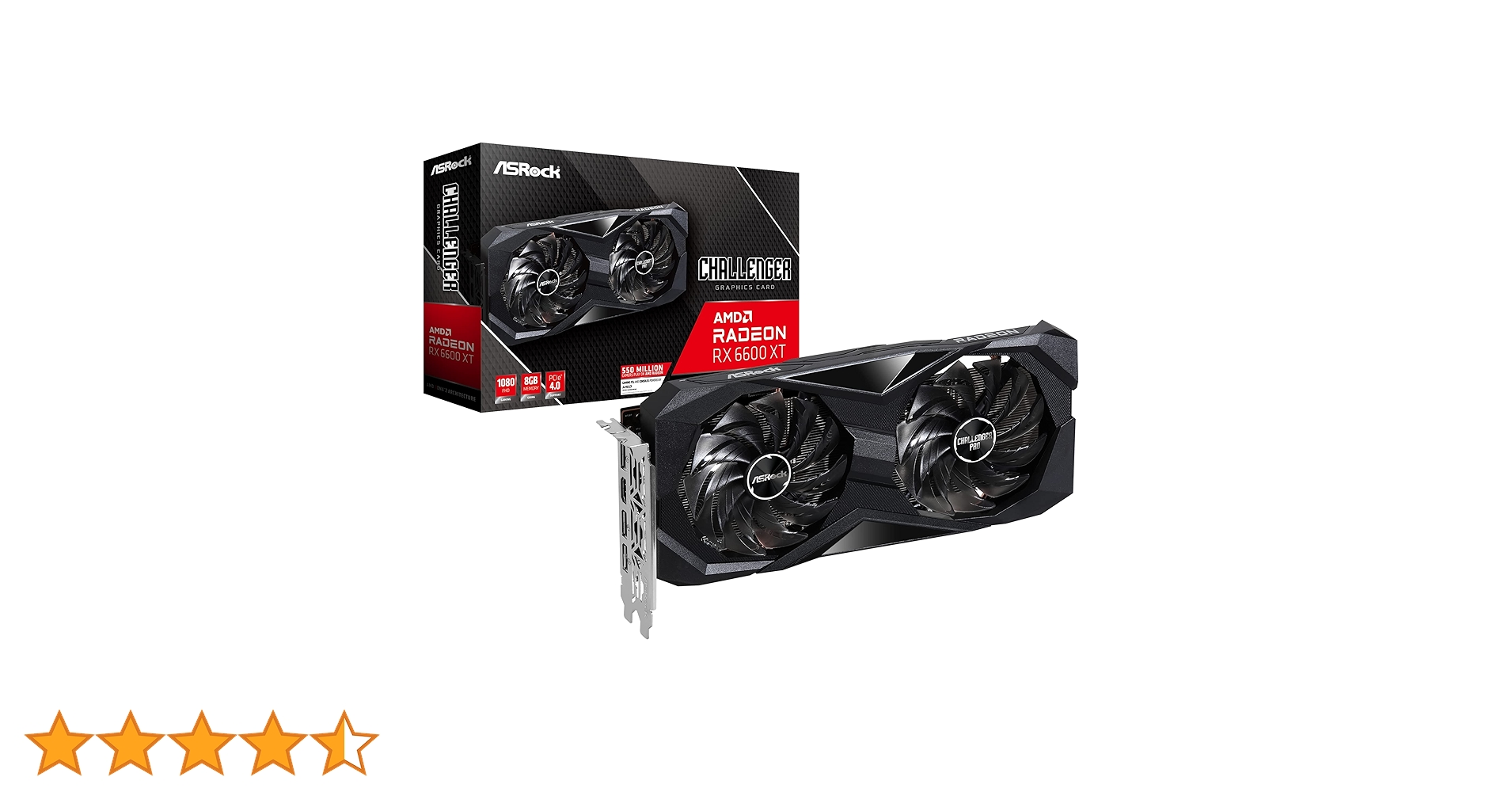ASRock Placa gráfica Radeon RX 6600 XT Challenger D OC 8GB GDDR6